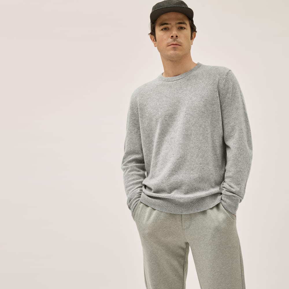 The Grade-A Cashmere Crew |  Heathered Grey