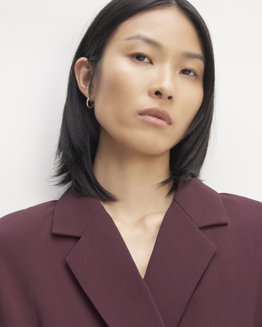 The Drapey Blazer | Burgundy