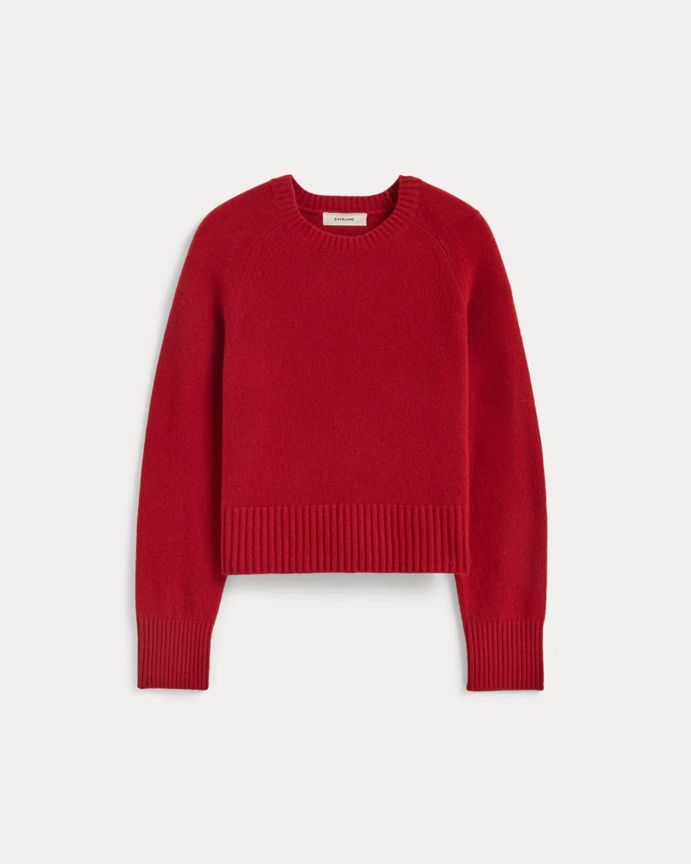 The Boxy Crew in Cashmere | Berry Red