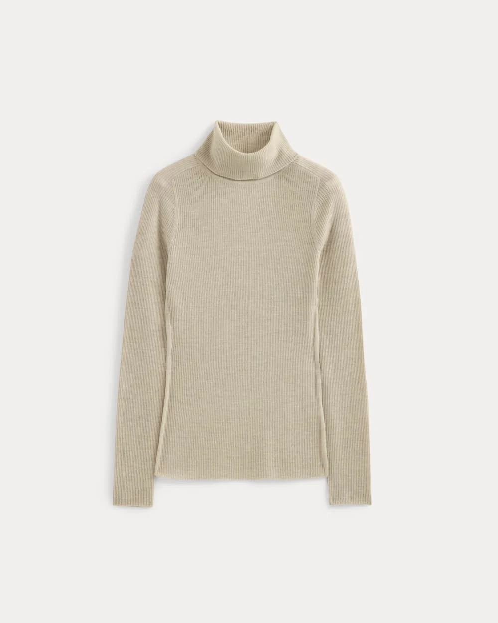 The Turtleneck in Ultrasoft Merino | Heather Oatmeal