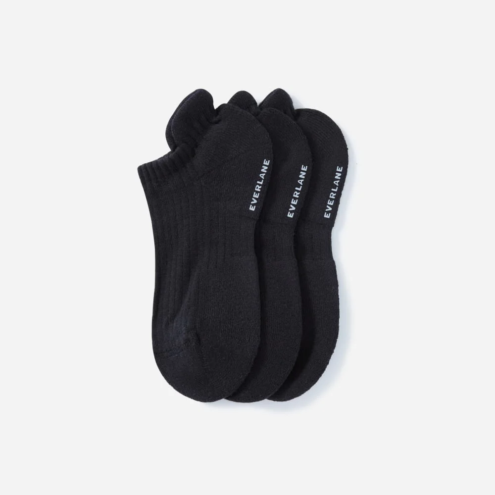 The Organic Cotton Ankle Sock 3-Pack | Black