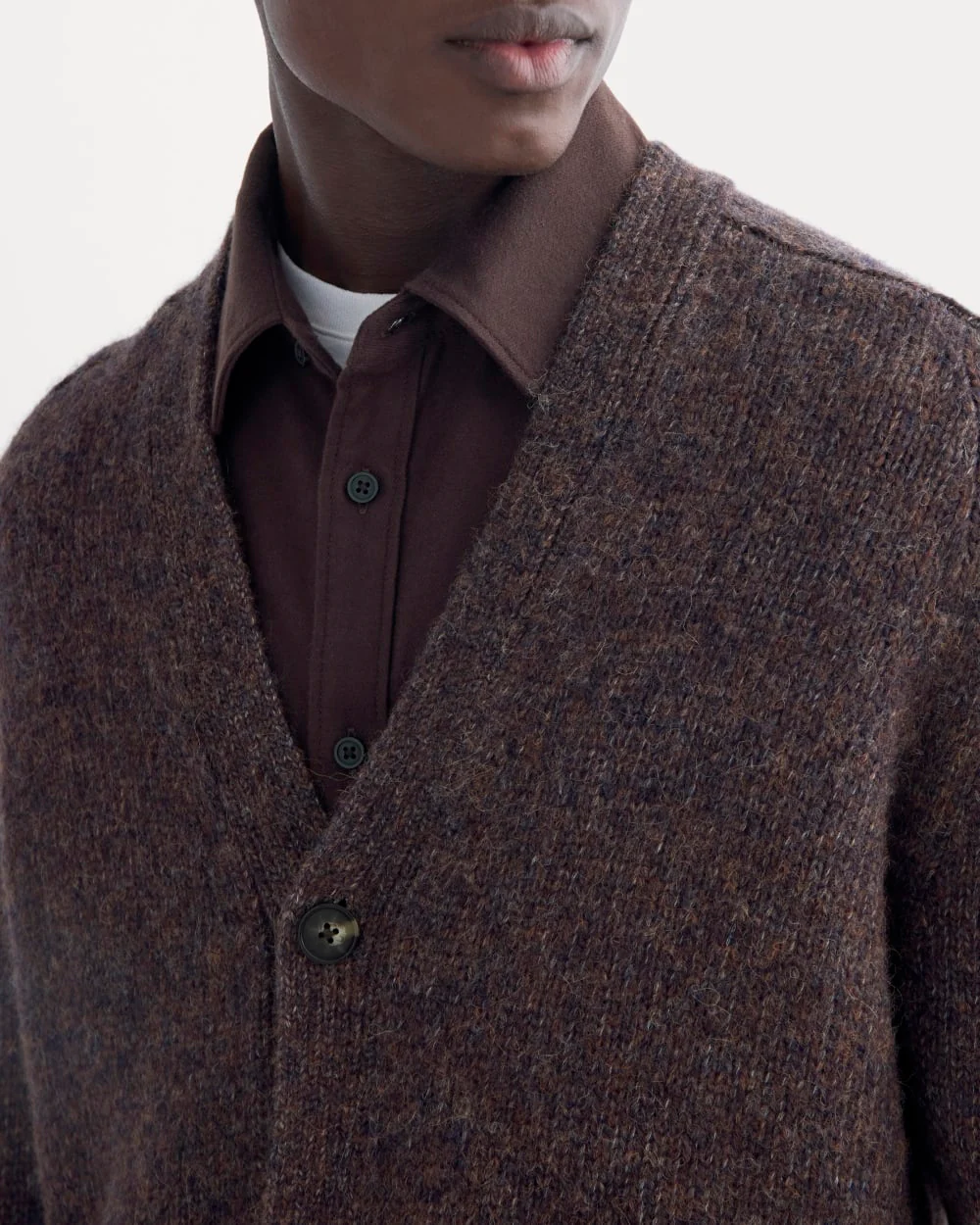 The Cloud Relaxed Cardigan | Heathered Burgundy