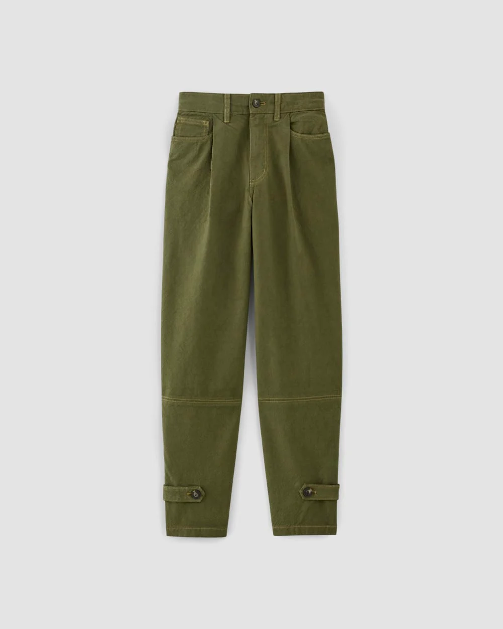 The Everlane x Marques' Almeida Canvas Oversized Barrel Pant | Deep Moss Green