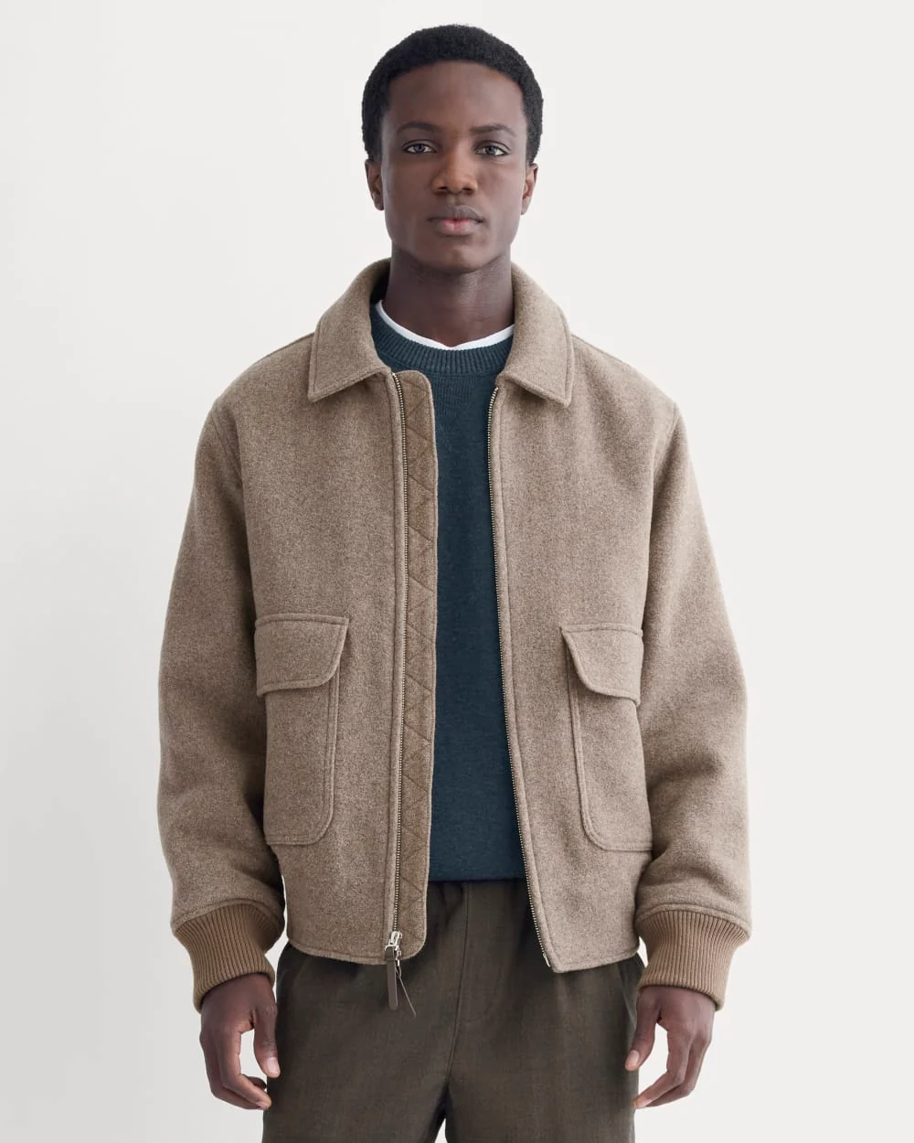 ReWool Flight Jacket | Heather Taupe