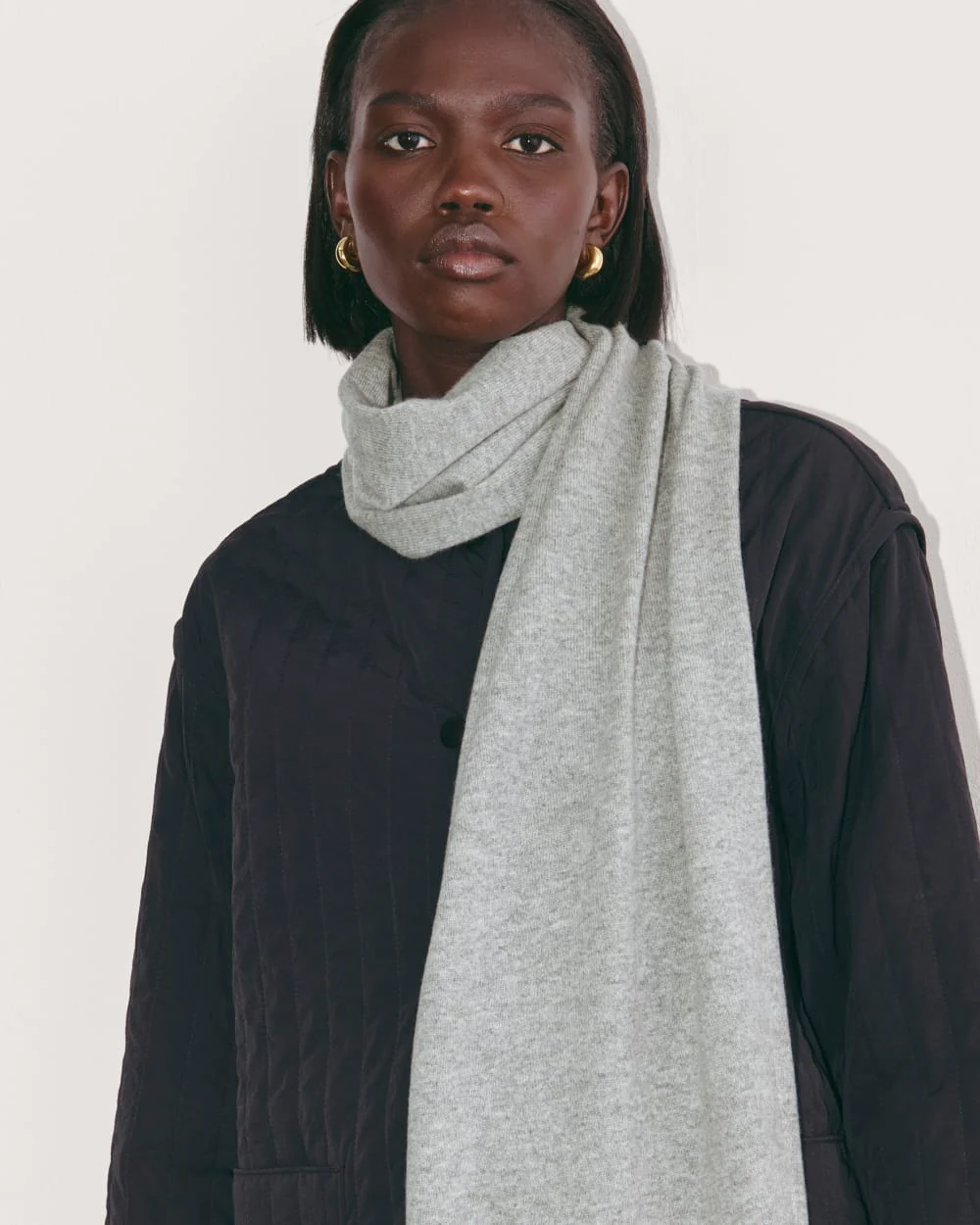 The Cashmere Scarf | Light Heather Grey