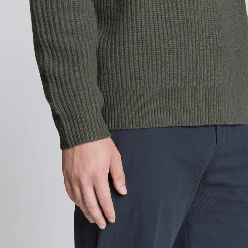 The Felted Merino Half-Zip Sweater | Kambaba