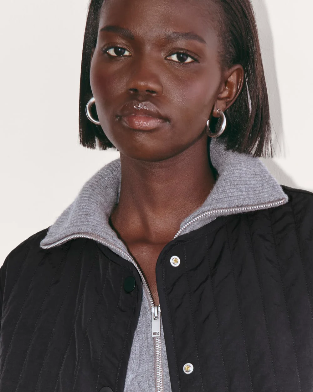 The Midi Quilted Liner | Black