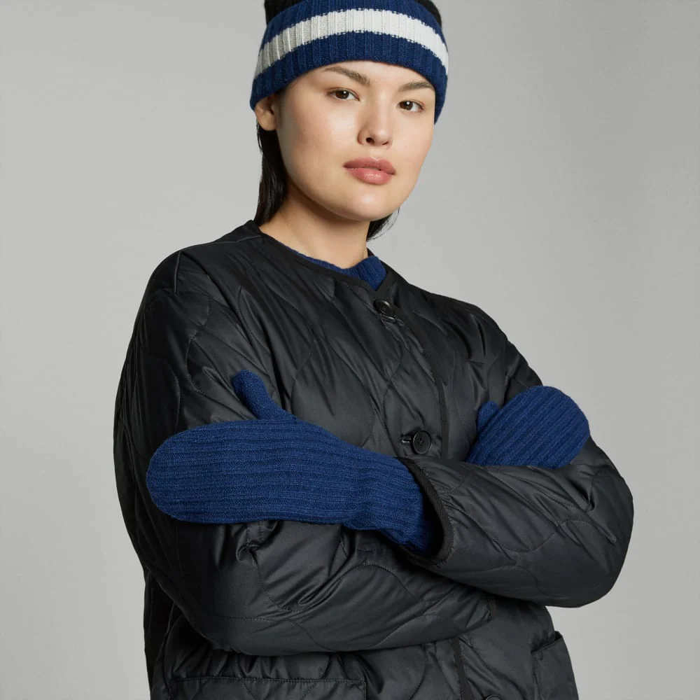 The Cashmere Mittens | Bright Navy