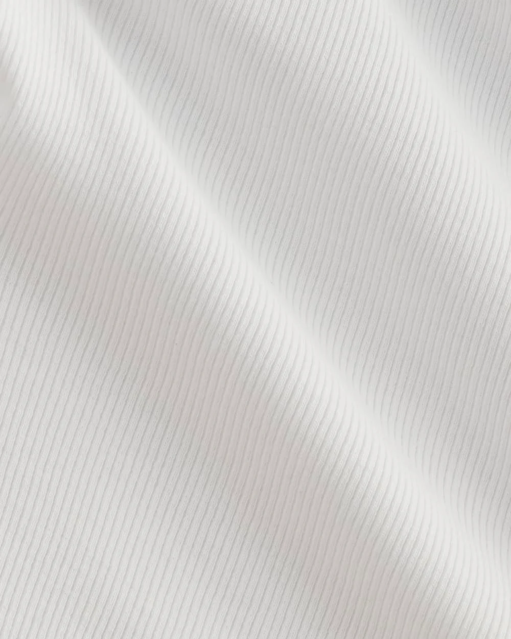 The Luxe Rib Crew | White