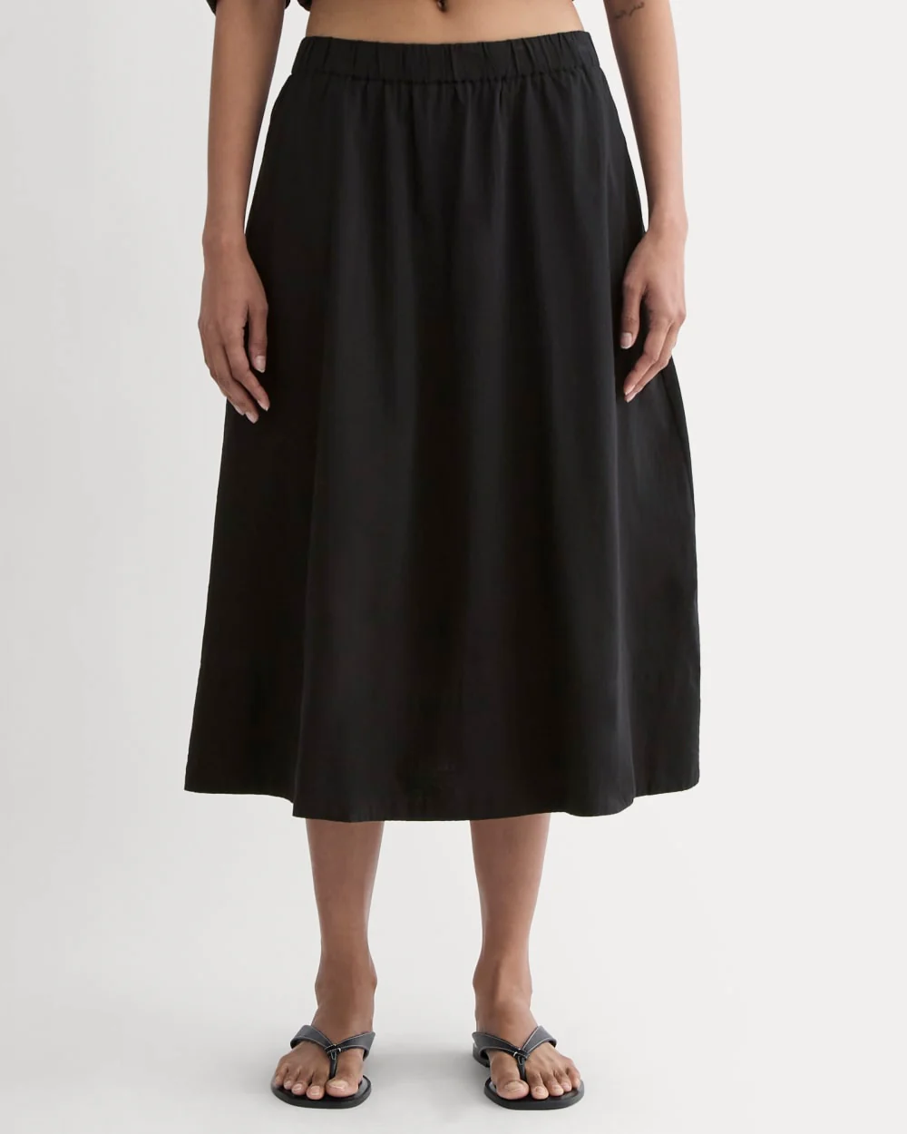 The Gauze Tiered Skirt | Black