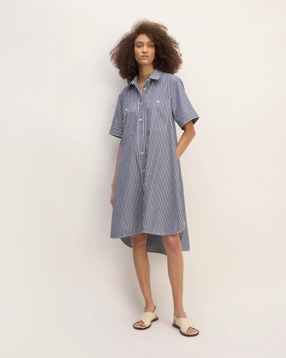 The Daytripper Dress | Dark Navy / White