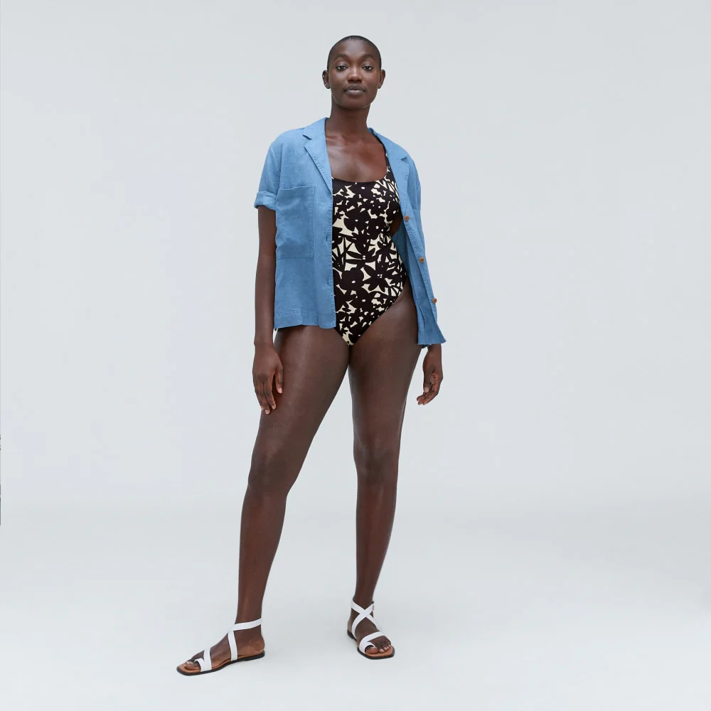 The String One-Piece | Black / Canvas Floral