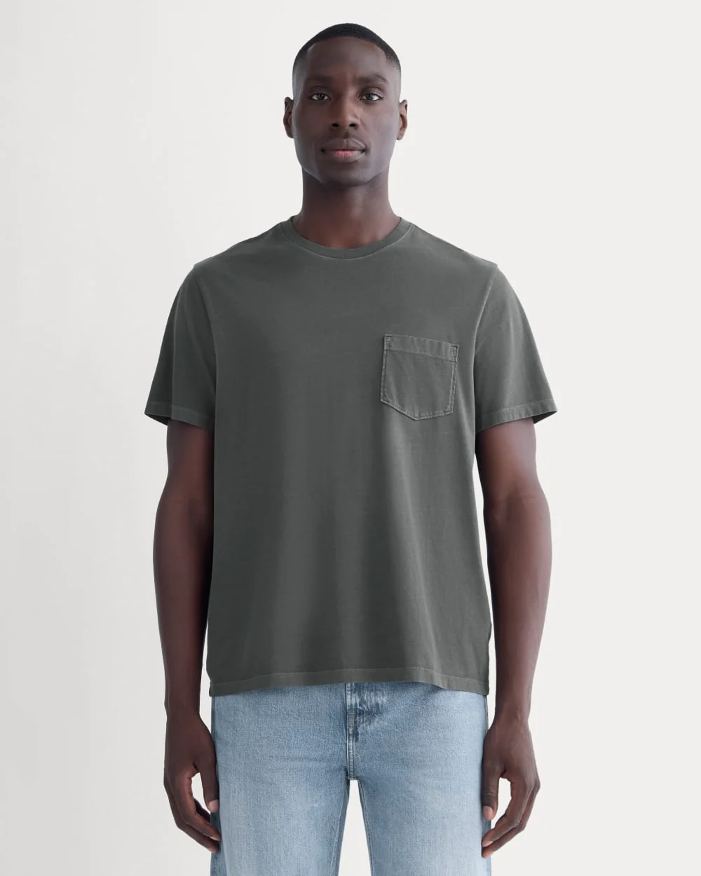 The Essential Organic Garment-Dyed Crew | Black