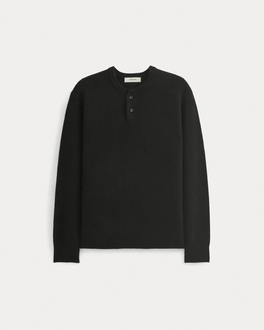 Henley in Wool Cashmere |  Black