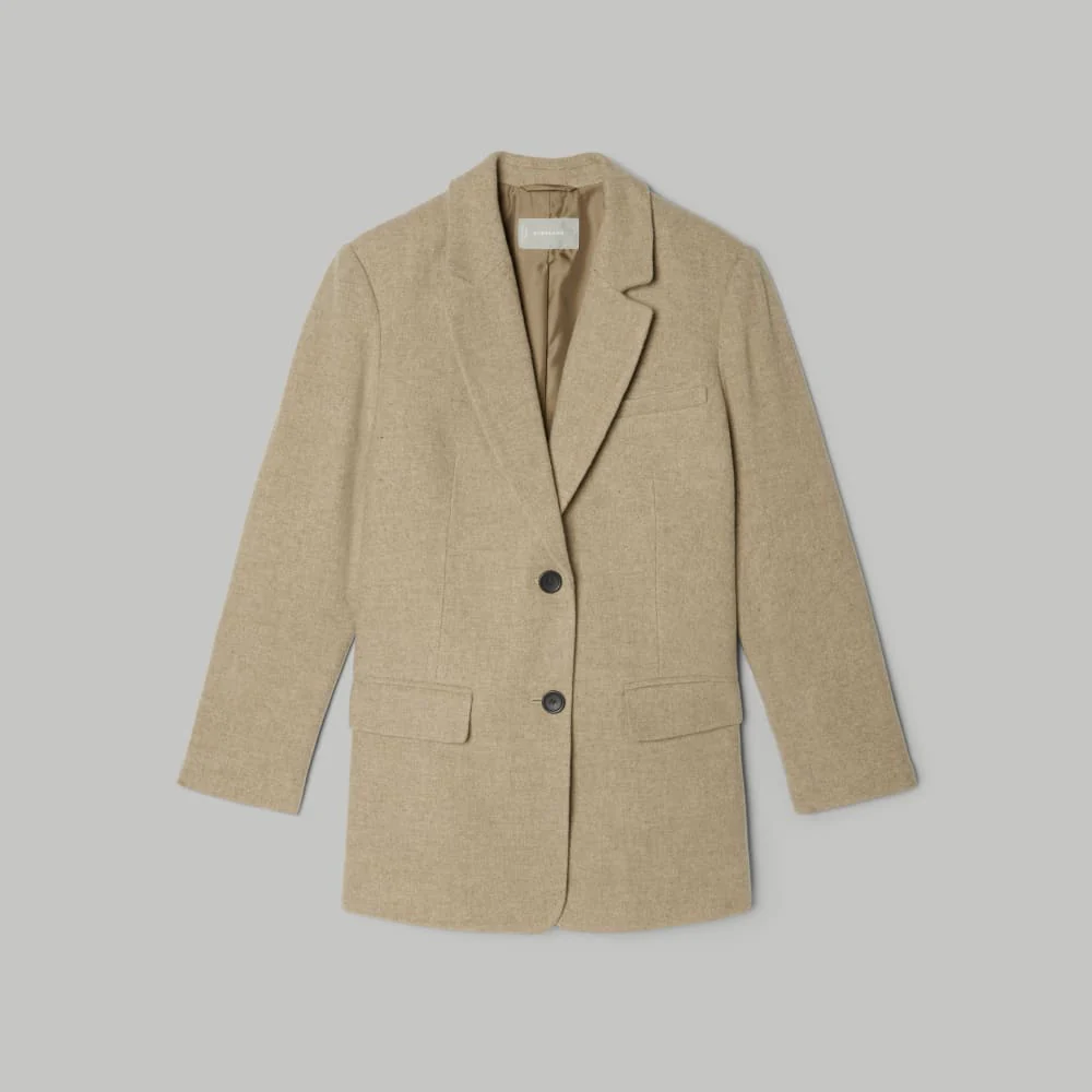 The Oversized Blazer in Wool | Toasted Tan