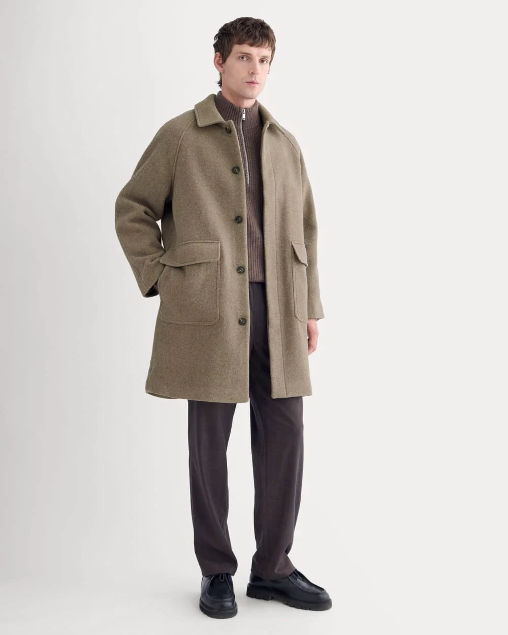 ReWool Car Coat | Heather Taupe