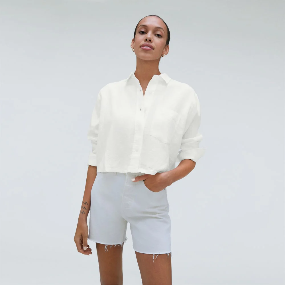 The Linen Way Short Shirt | White