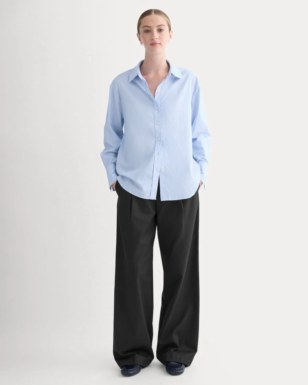 Everyday Shirt in Silky Cotton | Light Blue