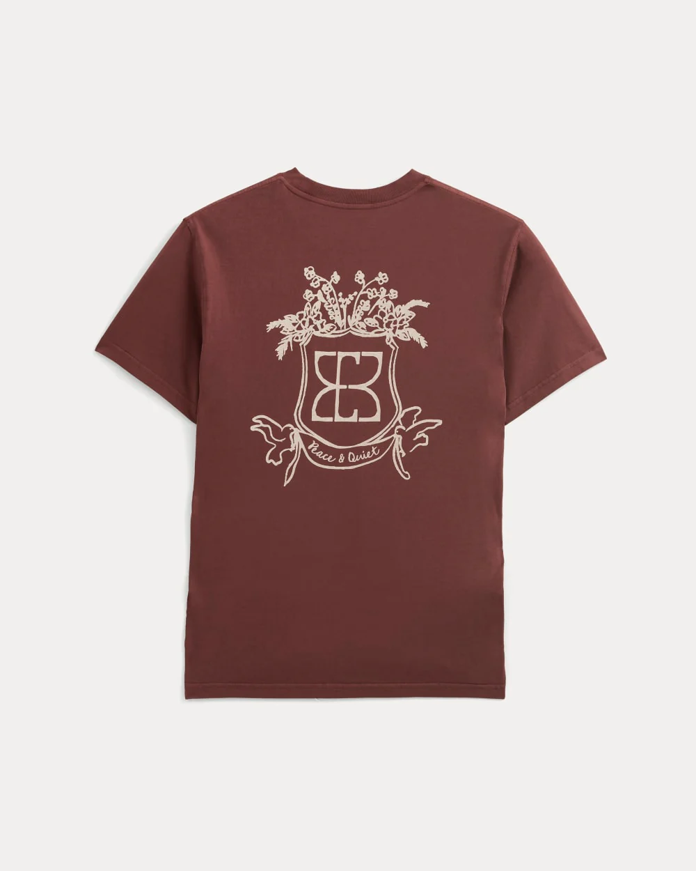 Everlane x Peace and Quiet Crest Graphic Tee | Wine