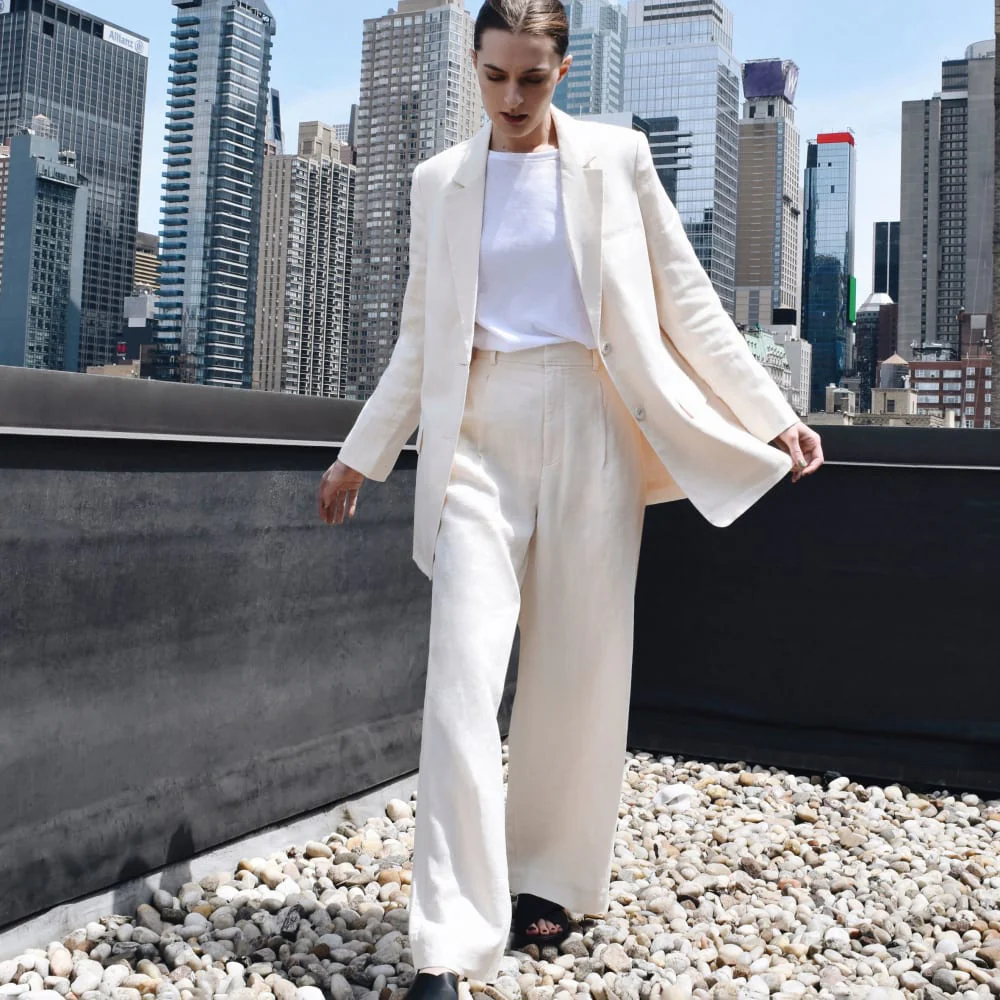 The Oversized Blazer in Linen | Canvas