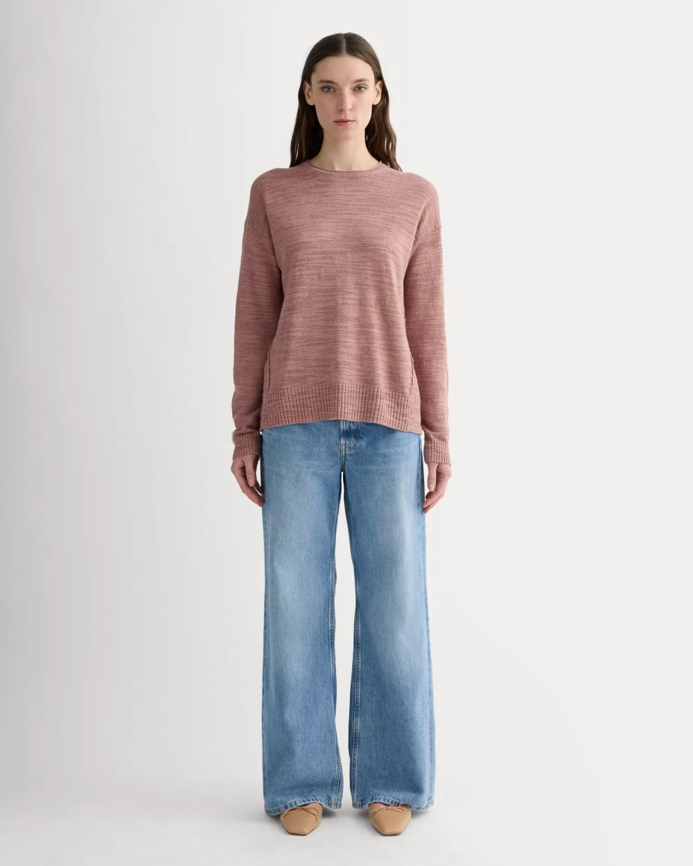 The Slouch Sweater in Cotton Linen | Rose Dusk