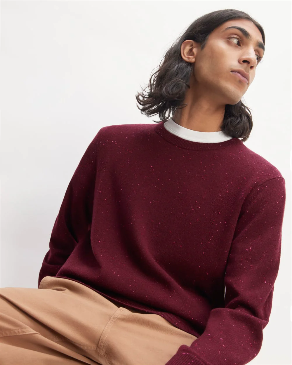 The Cashmere Crew | Burgundy Donegal