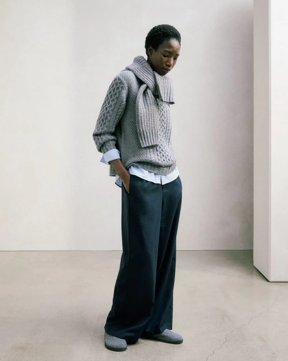 Wool Clog | Charcoal