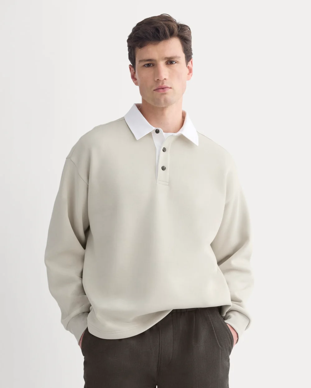 Luxe Fleece Rugby Polo | Peyote