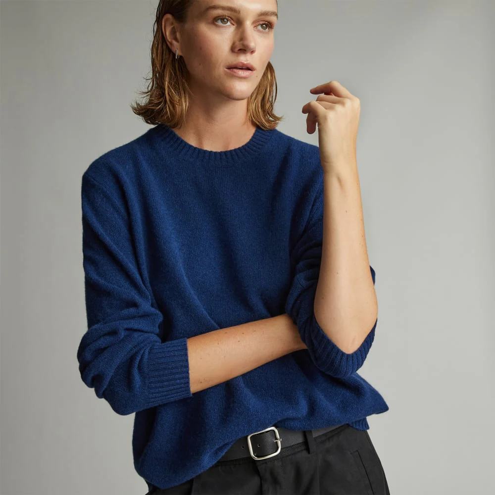 The Everyone Cashmere Crew | Bright Navy