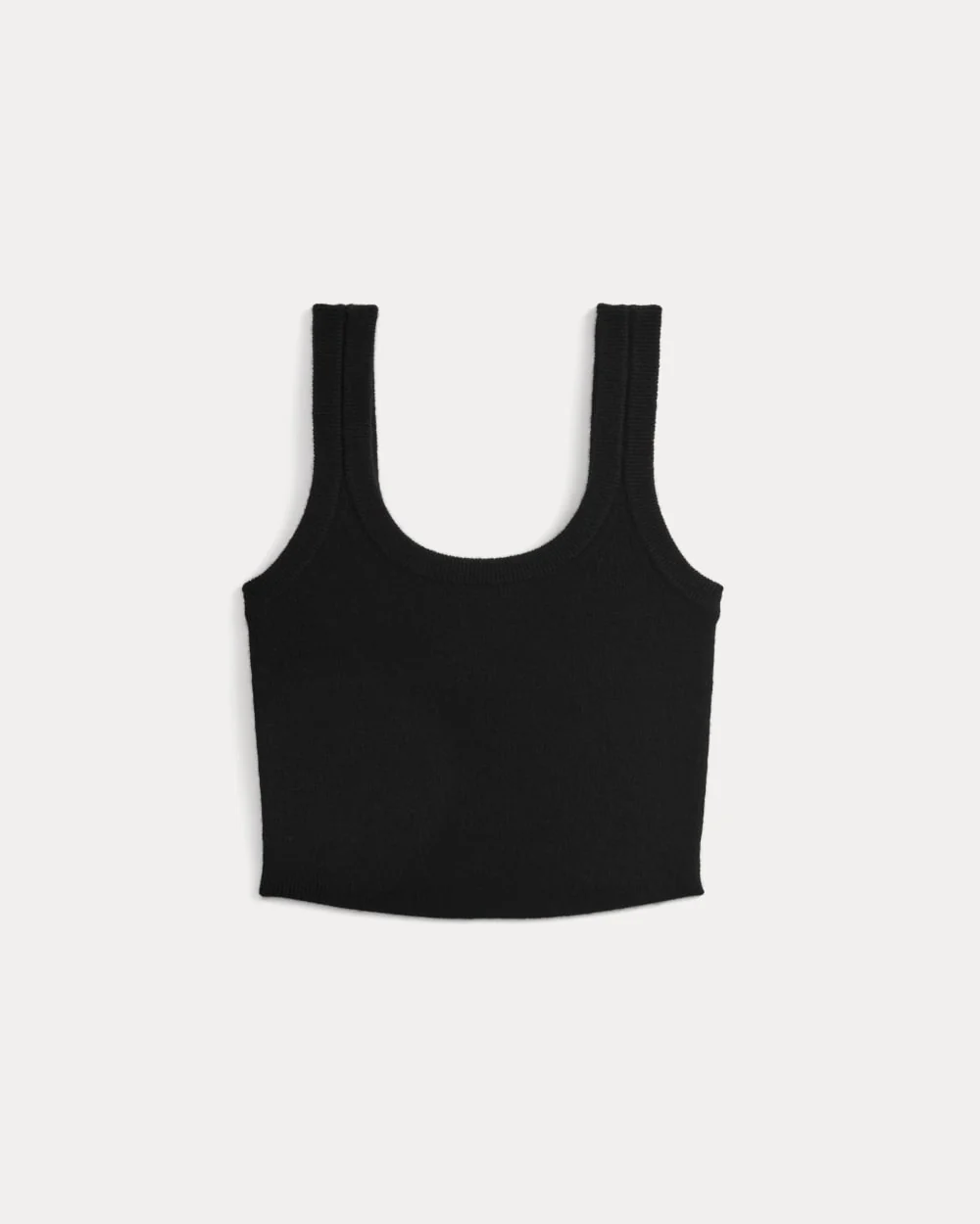 Cashmere Cropped Tank | Black