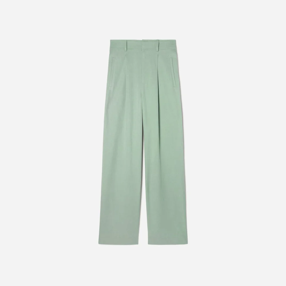 The Draper Pleated Pant in Buttersmooth | Lily Pad | 32 Inseam