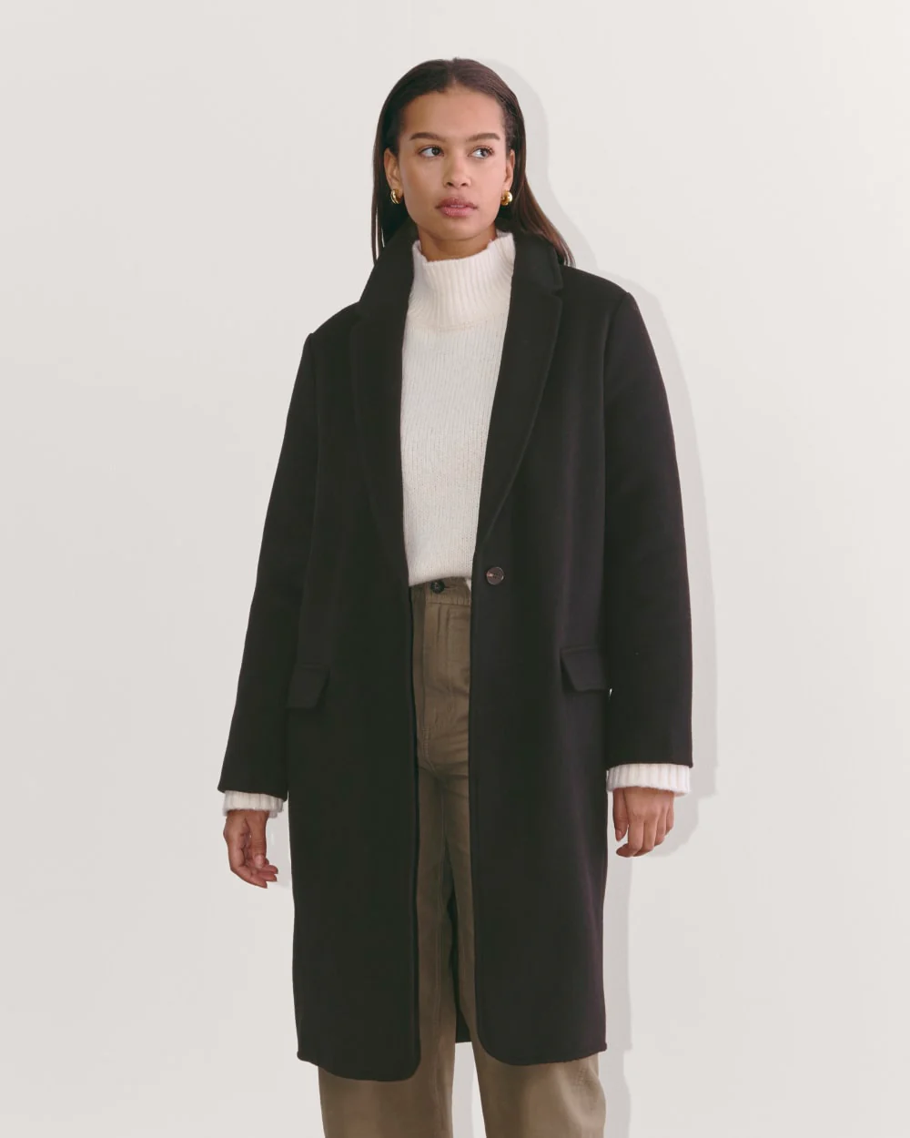 The Topcoat in Wool | Black