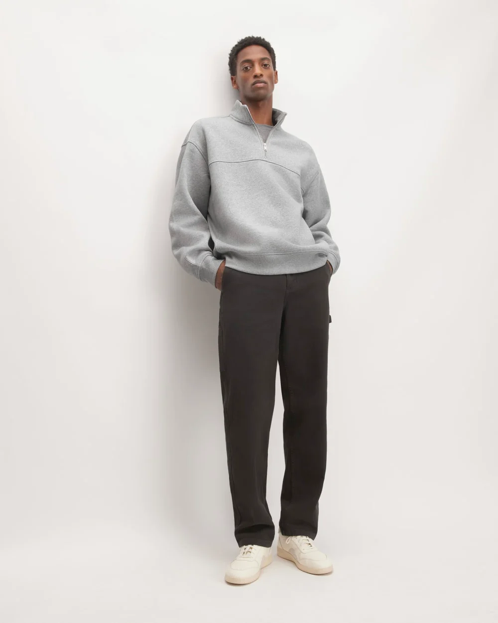The ReTrack Fleece Half-Zip |  Heathered Grey