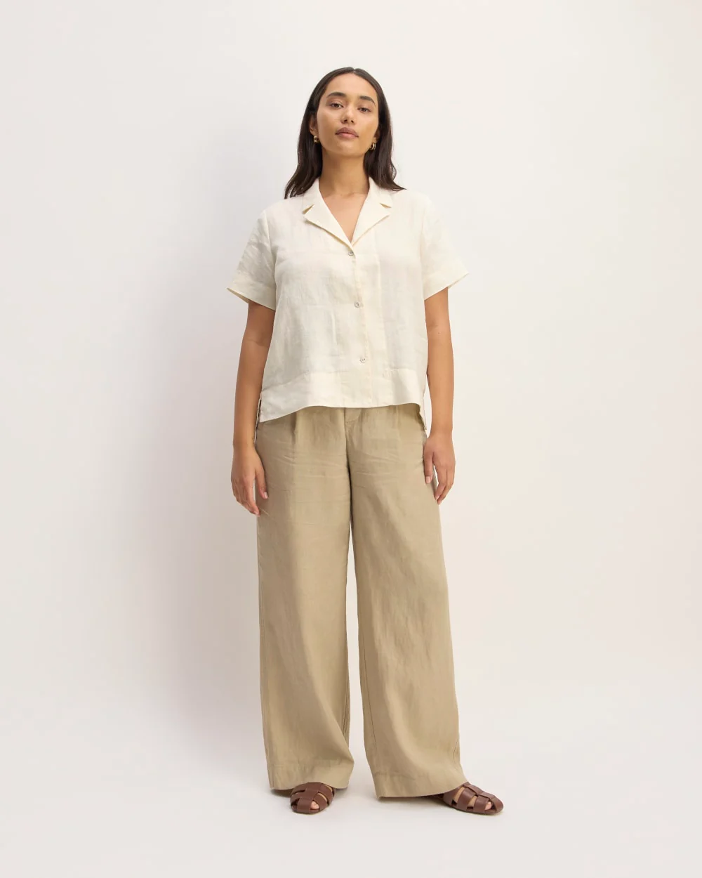 The Notch Shirt in Linen | Bone