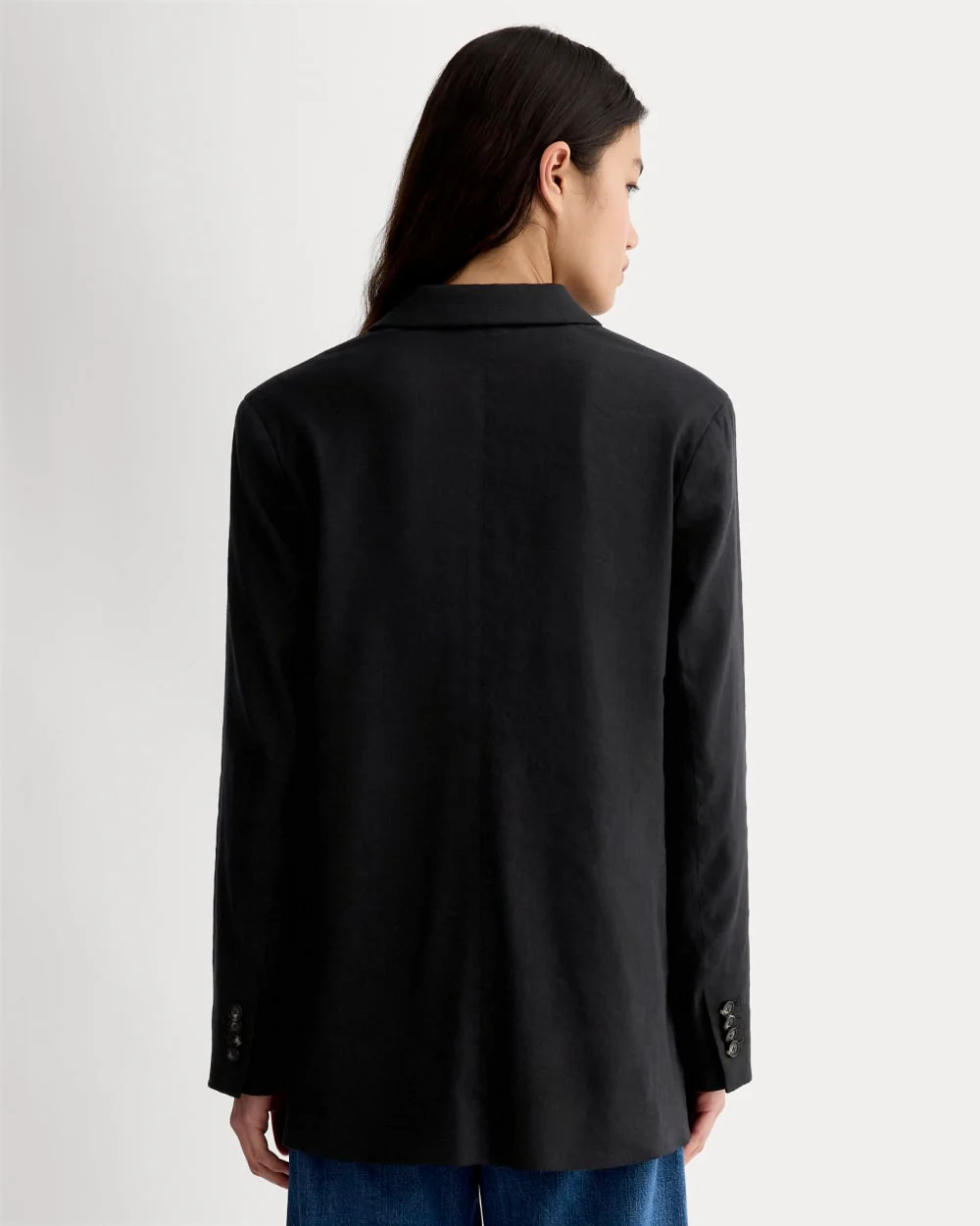 The Oversized Blazer in Buttersmooth | Black