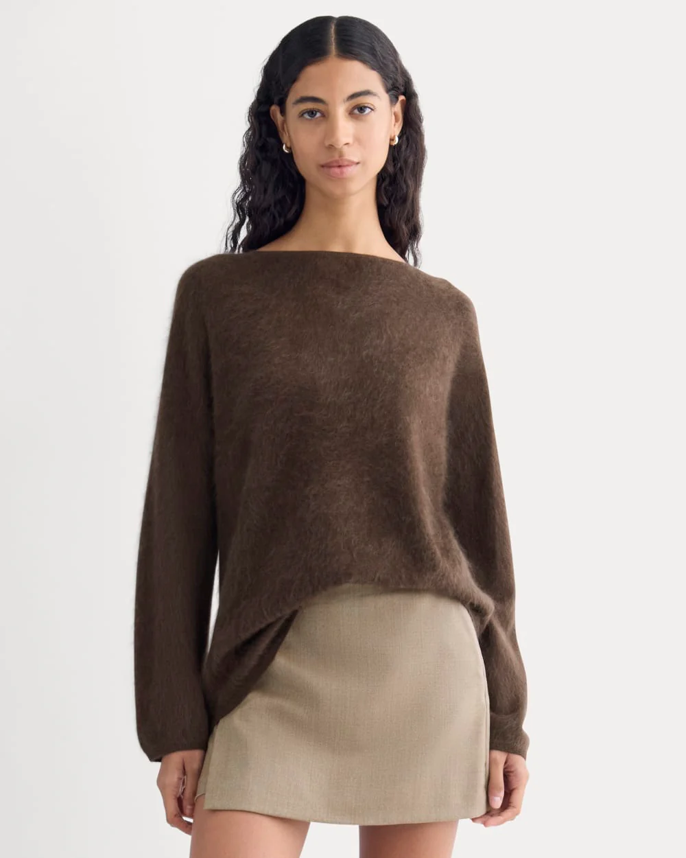 Lush Cashmere Boatneck Sweater | Raven