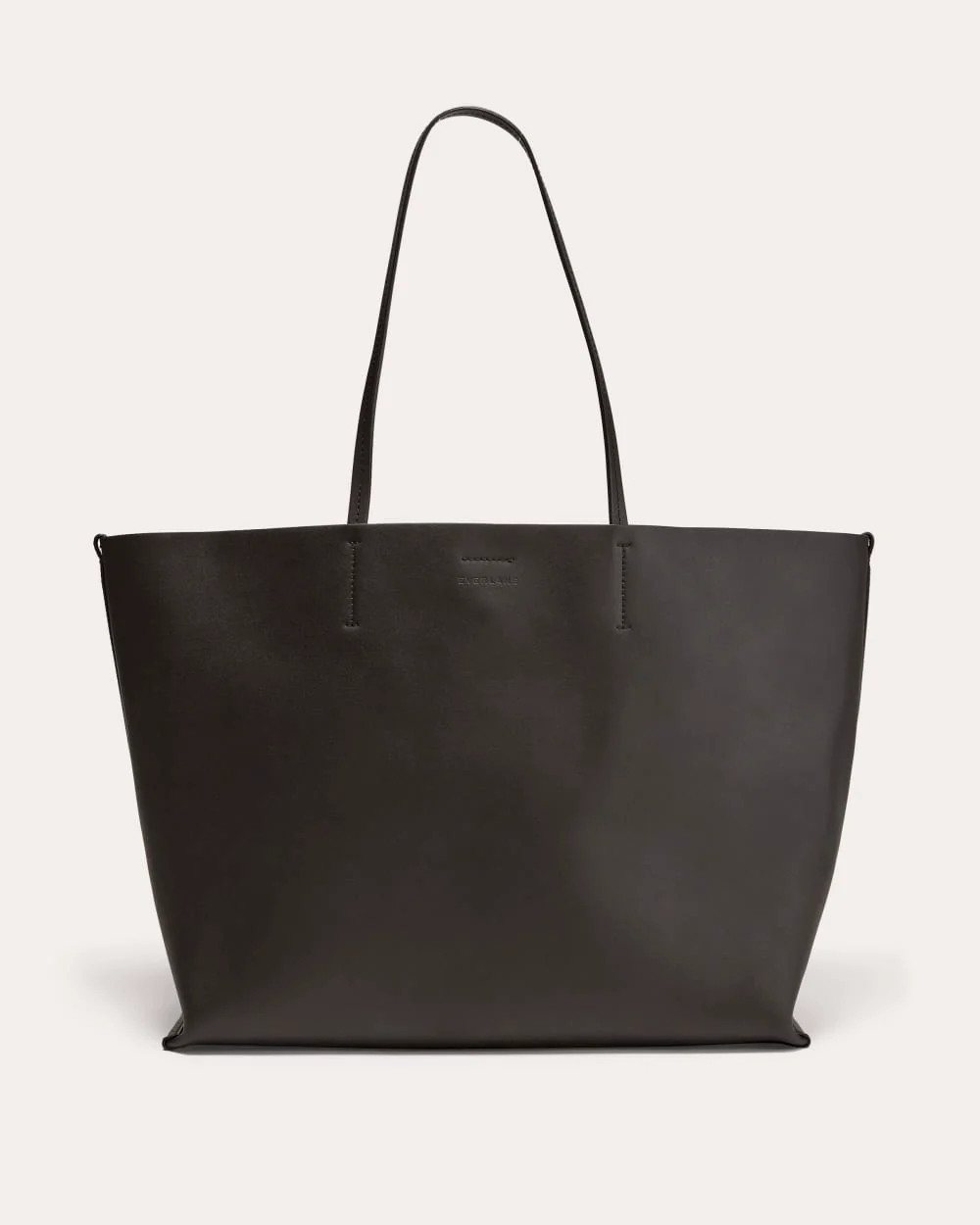 The Luxe Italian Leather Tote | Black