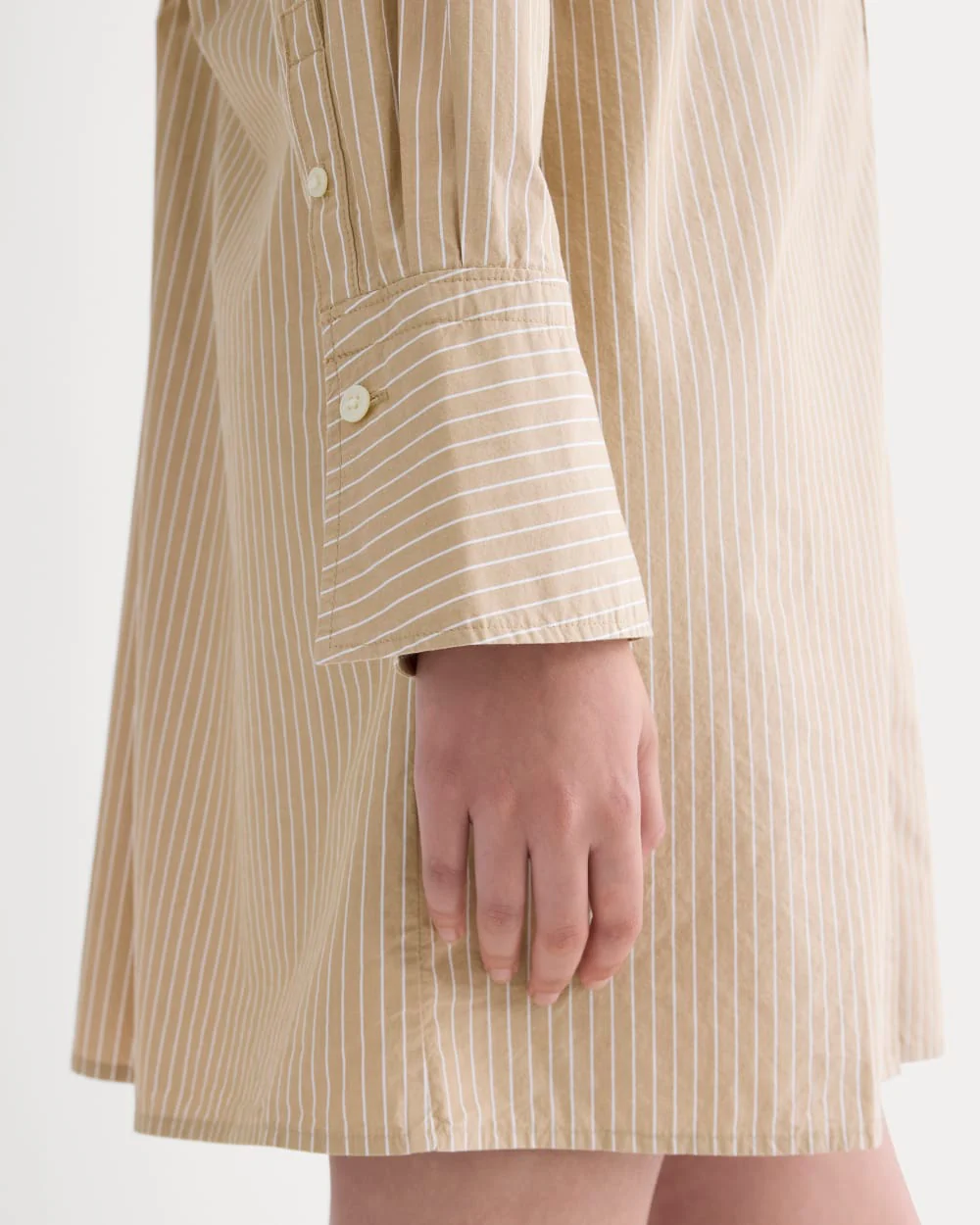 The Mini Shirtdress in Ultrasoft Cotton | Tiger's Eye / Optic White