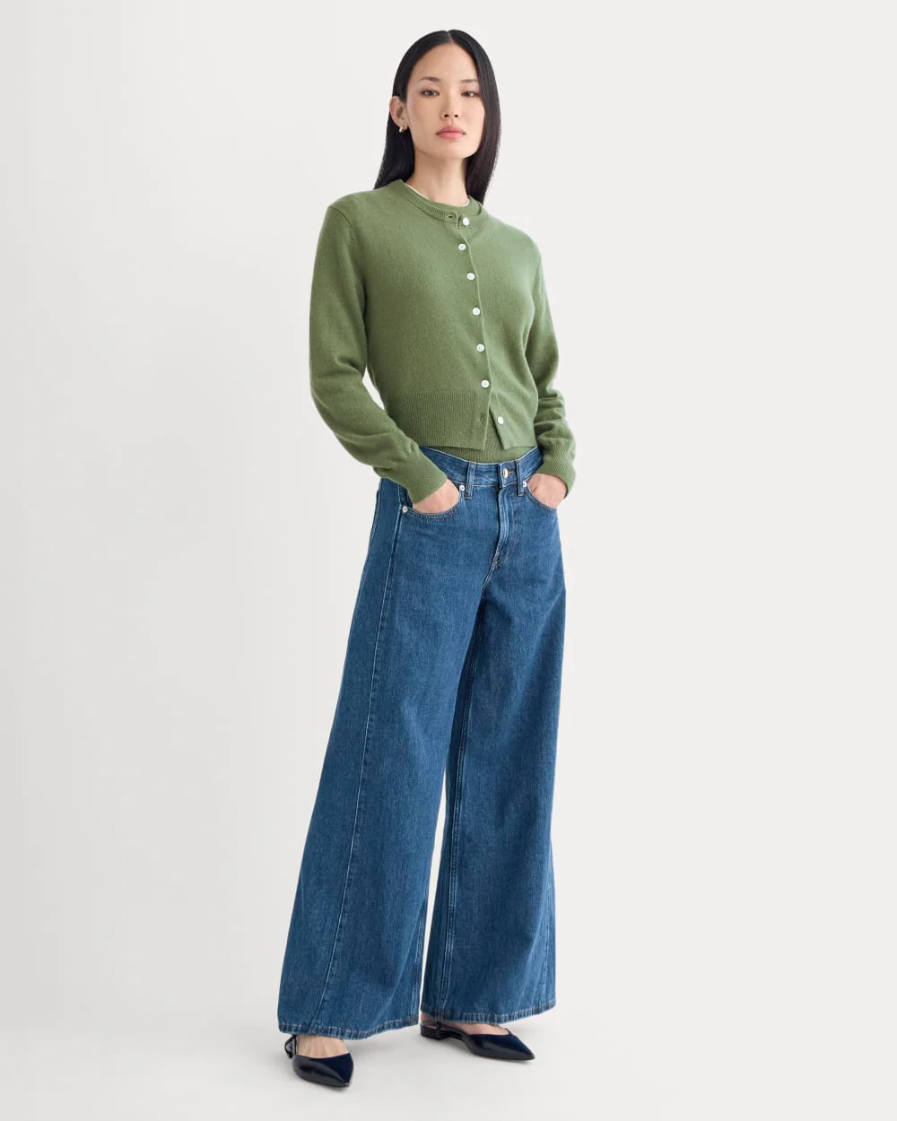 Paneled Ultra Wide-Leg Jean | Tungsten Blue Stone