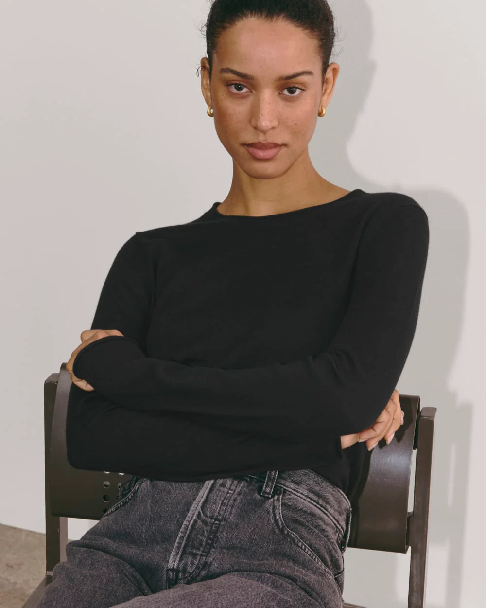 The Crew in Cotton Cashmere | Black