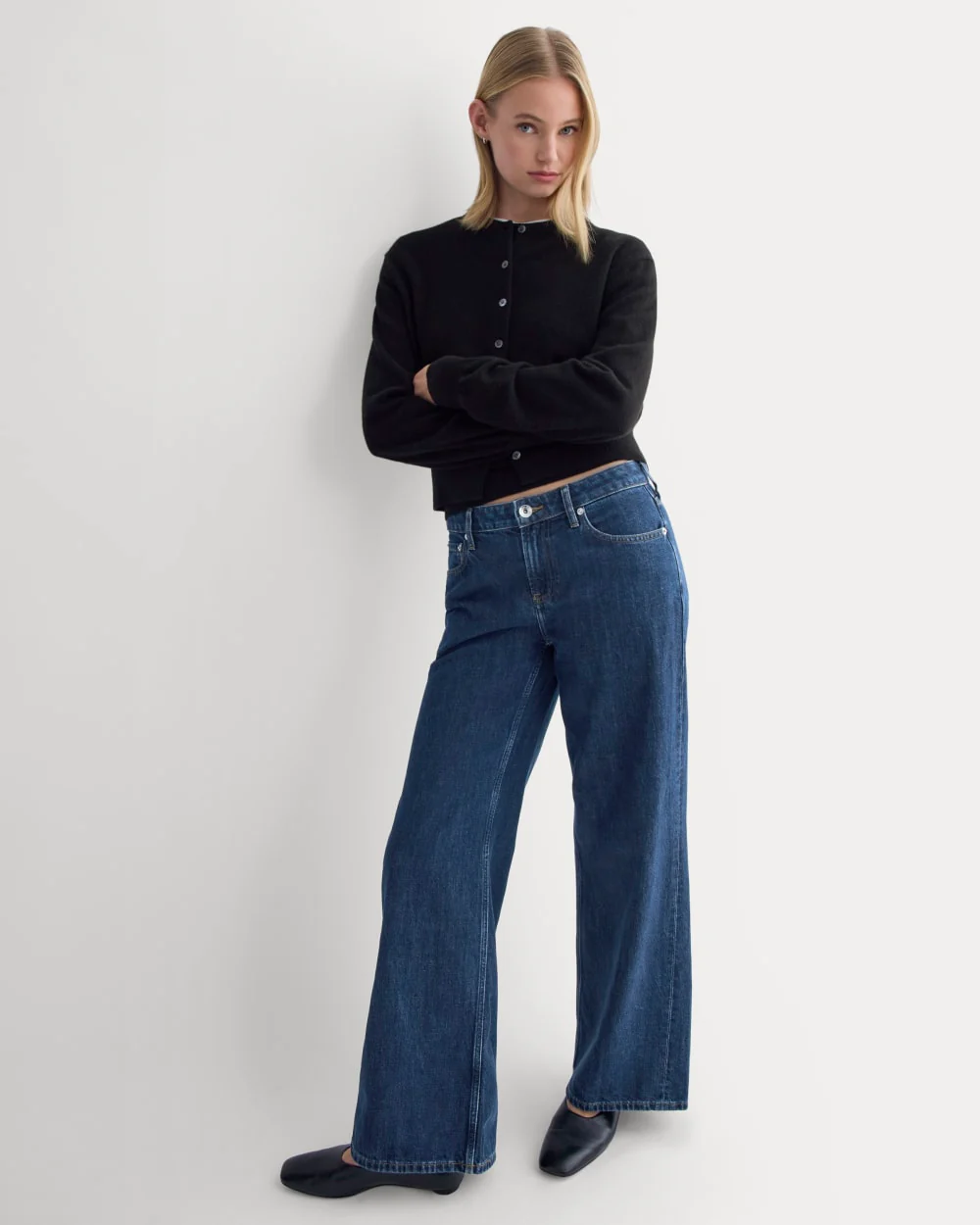 Cashmere Cropped Cardigan | Black