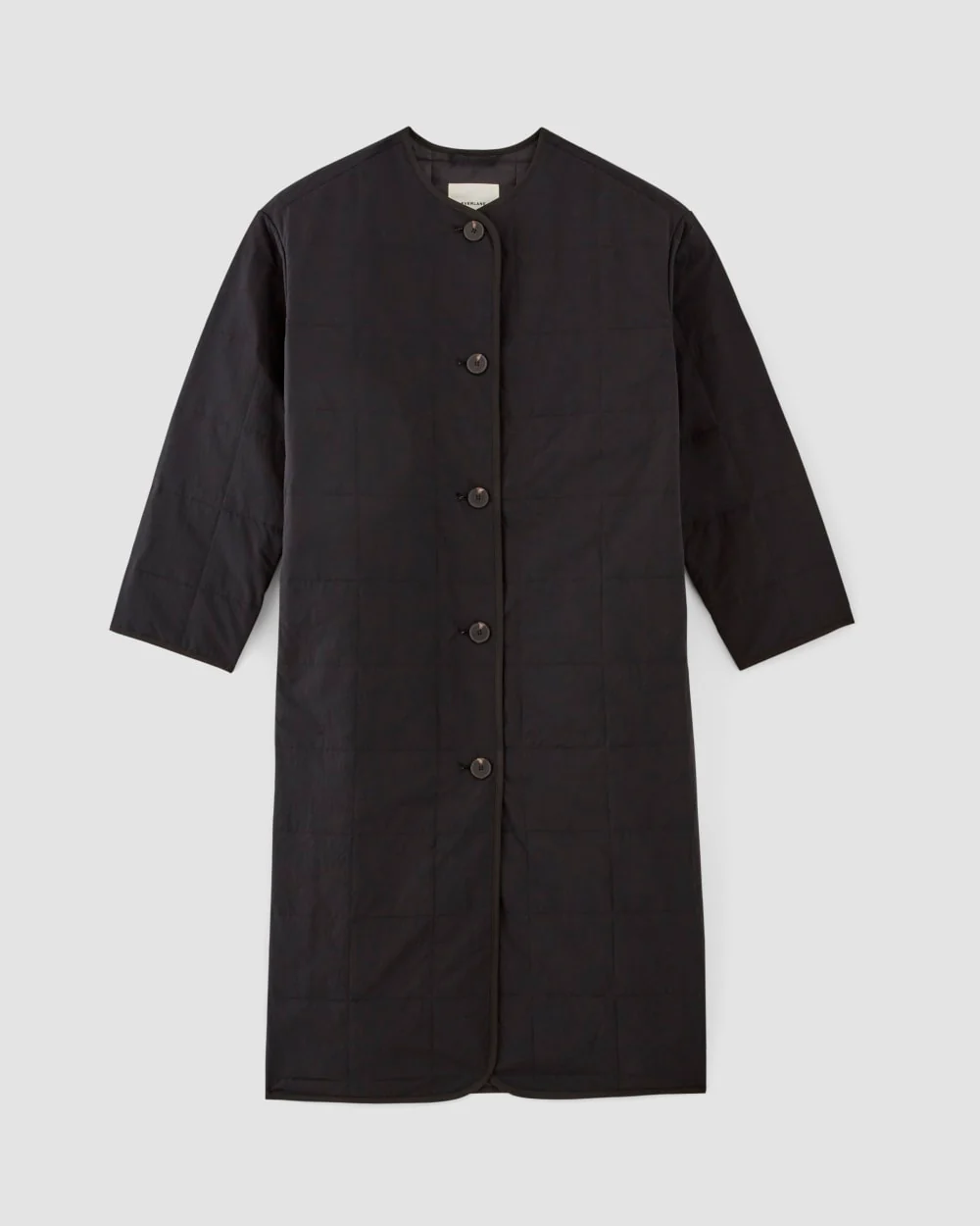 The ReNew Quilted Long Liner | Black