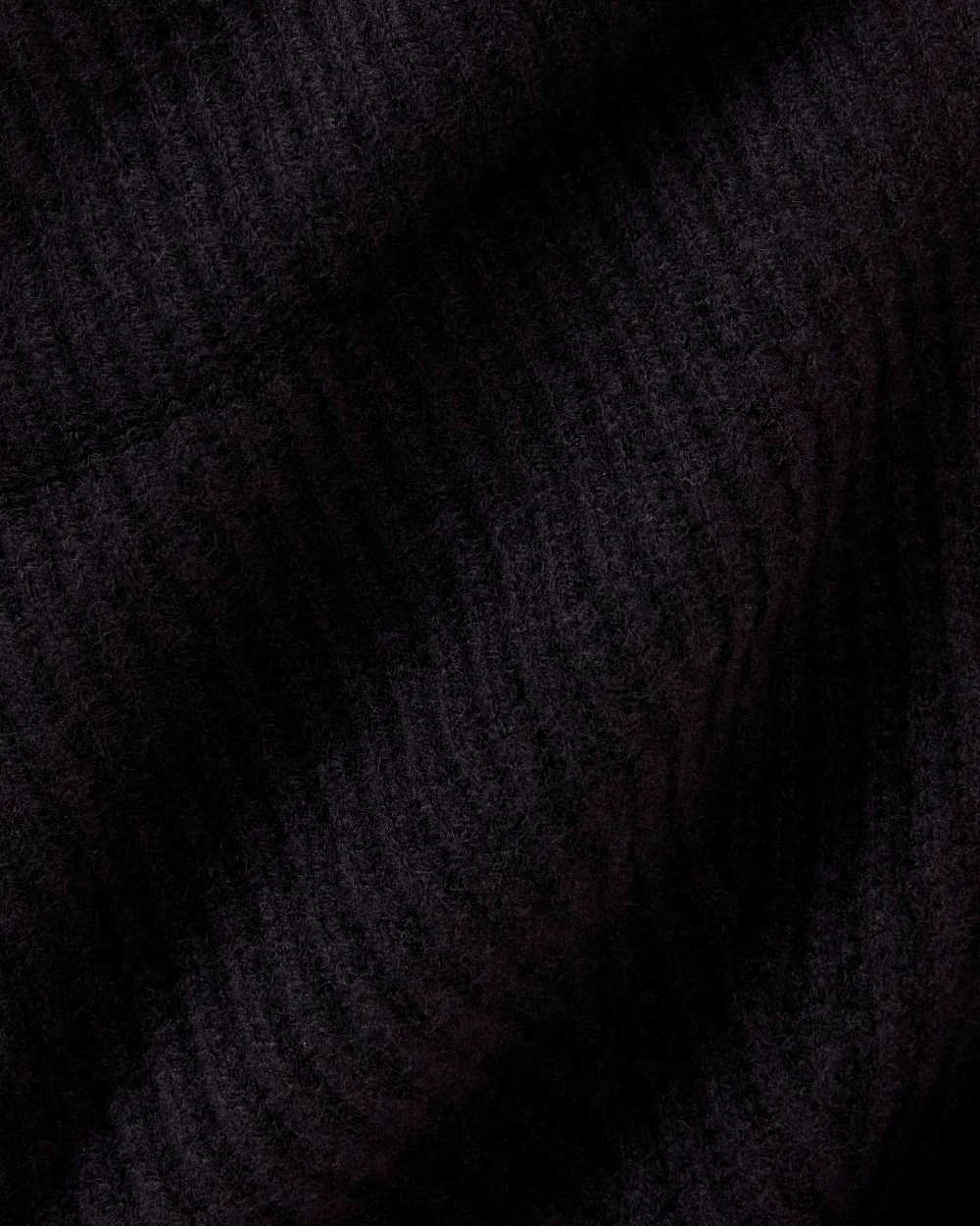 The Cashmere Fine Rib Beanie |  Black