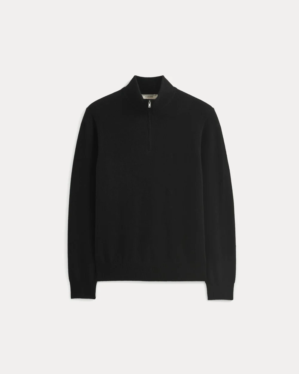 Cashmere Quarter Zip Sweater |  Black