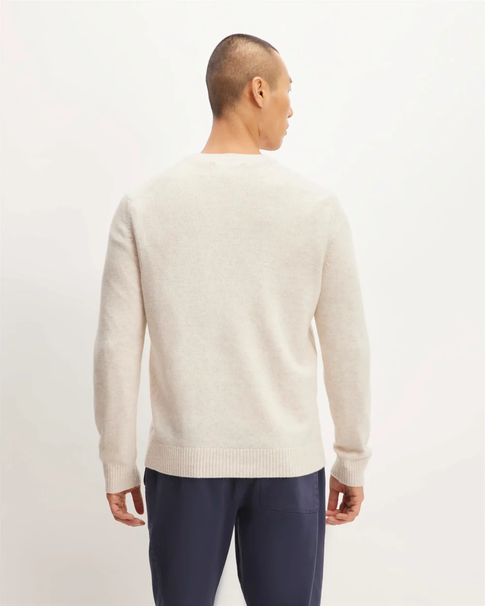 The Premium Merino Crew Neck Sweater | Heathered Oat