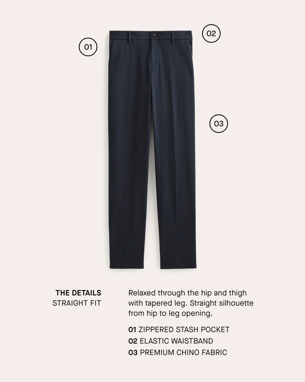 The Transit Chino | Black | Straight