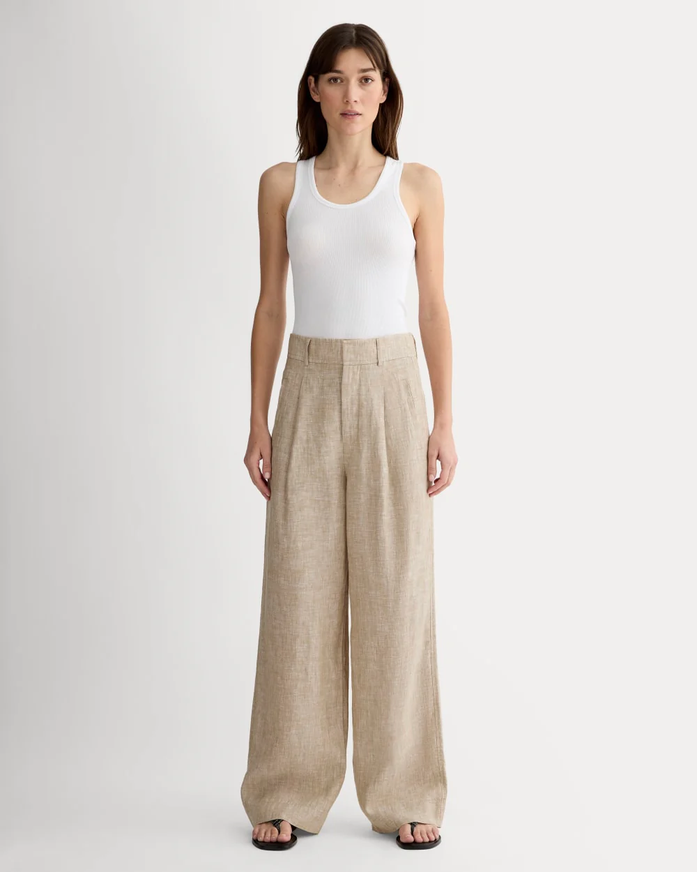 The Linen Way-High® Drape Pant  | Cornstalk Chambray