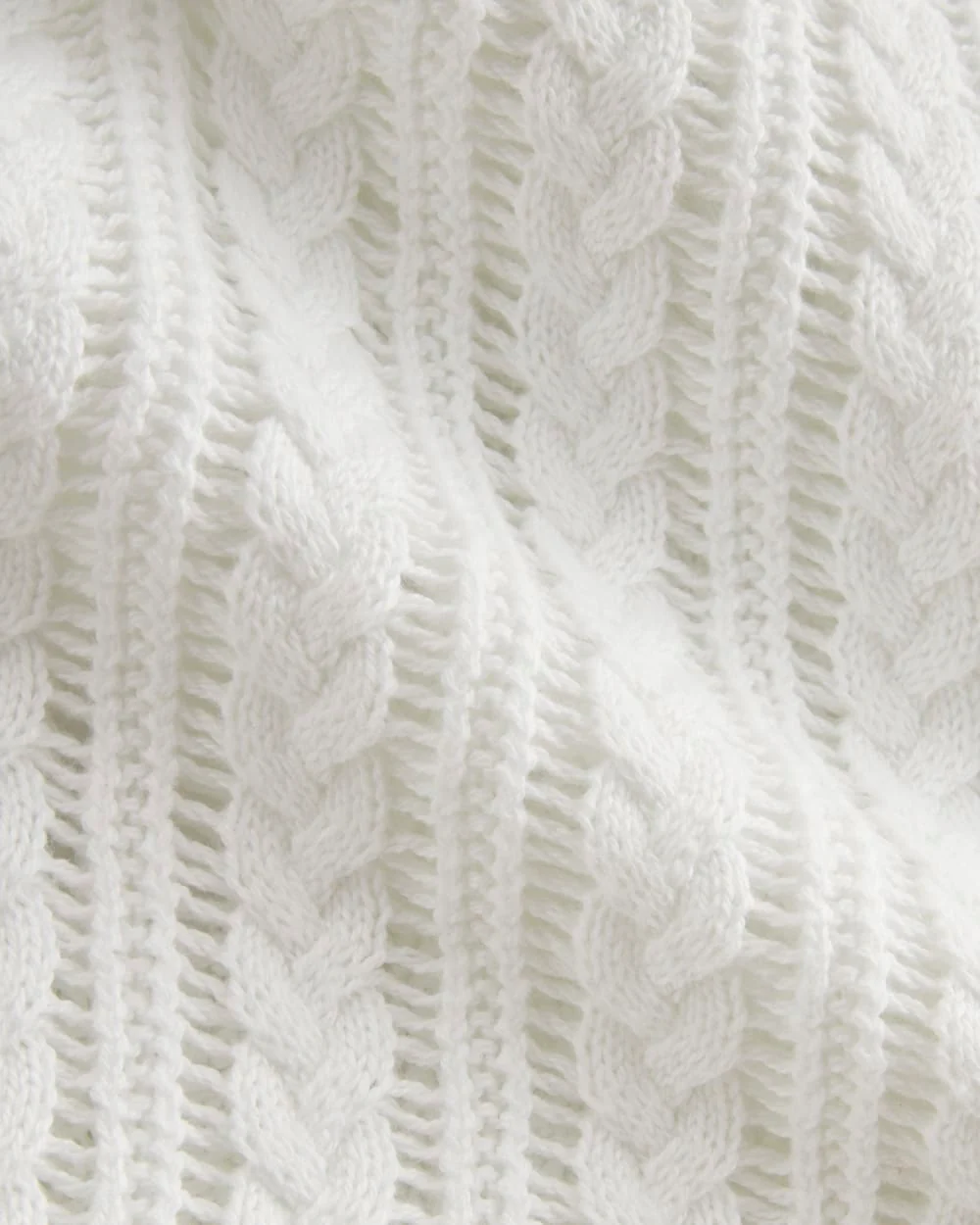 The Mesh Cable Vest in Everyday Cotton | White