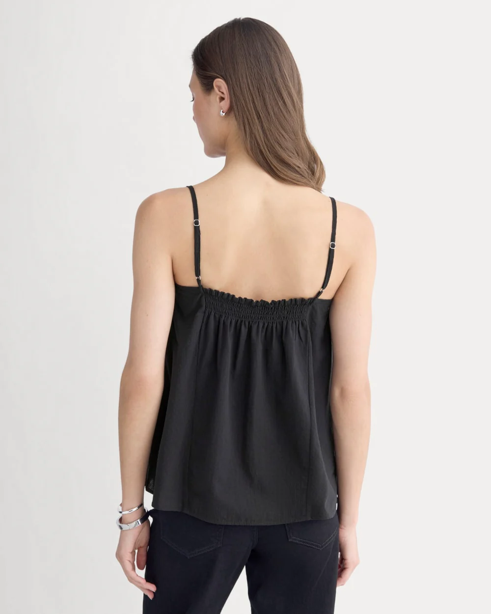 The Flowy Gauze Cami | Black