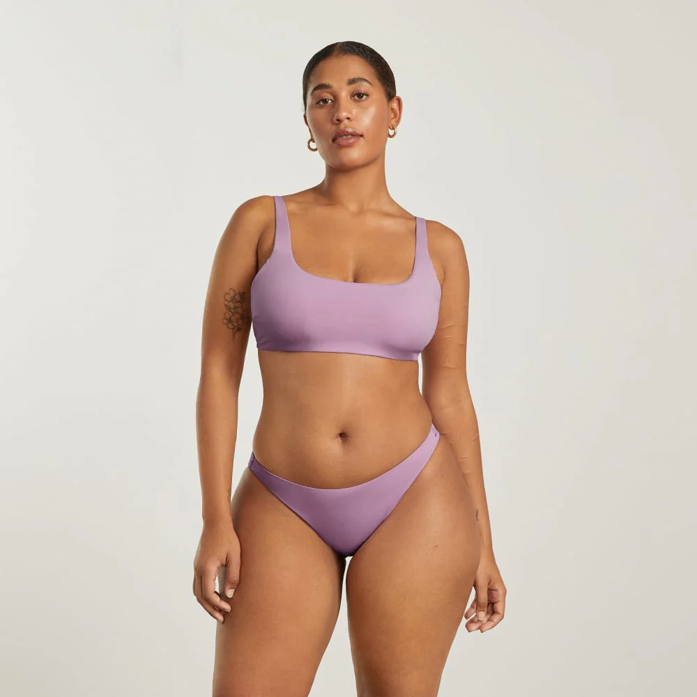 The Square-Neck Bikini Top | Lilac